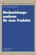 Cover: Werbewirkungsanalysen f&uuml;r neue Produkte - Springer Gabler