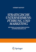 Cover: Strategische Unternehmensf&uuml;hrung und Marketing - Springer Gabler
