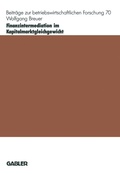 Cover: Finanzintermediation im Kapitalmarktgleichgewicht - Springer Gabler