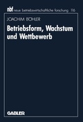 Cover: Betriebsform, Wachstum und Wettbewerb - Springer Gabler
