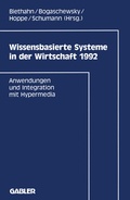 Cover: Wissensbasierte Systeme in der Wirtschaft 1992 - Springer Gabler