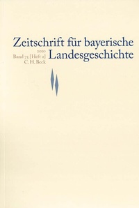 Abbildung von: Zeitschrift für bayerische Landesgeschichte Band 73 Heft 2/2010 - C.H.BECK