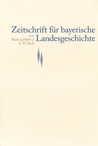 Abbildung von: Zeitschrift für bayerische Landesgeschichte Band 74 Heft 1/2011 - C.H.BECK