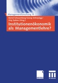 Cover: Institutionen&ouml;konomik als Managementlehre? - Springer Gabler