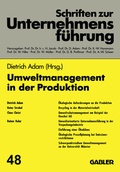 Cover: Umweltmanagement in der Produktion - Springer Gabler