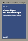 Cover: Informationen und Versicherungen - Springer Gabler