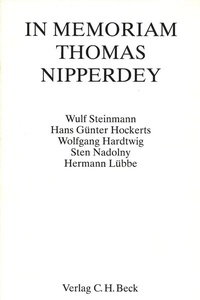 Abbildung von: In Memoriam Thomas Nipperdey - C.H.BECK