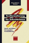 Cover: Textformulierung f&uuml;r Sekret&auml;rinnen - Springer Gabler
