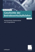 Cover: Geschichte der Betriebswirtschaftslehre - Springer Gabler
