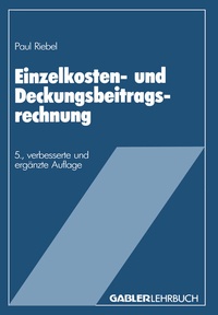 Abbildung von: Einzelkosten- und Deckungsbeitragsrechnung - Springer Gabler