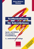Cover: Textformulierung f&uuml;r Sekret&auml;rinnen - Springer Gabler
