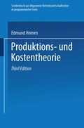 Cover: Produktions- und Kostentheorie - Springer Gabler