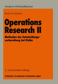 Enlarge image Cover: Operations Research II - Springer Gabler