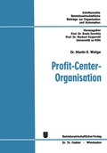 Cover: Profit-Center-Organisation - Springer Gabler
