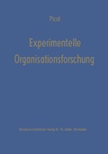 Cover: Experimentelle Organisationsforschung - Springer Gabler