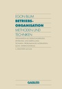 Cover: Betriebsorganisation - Springer Gabler