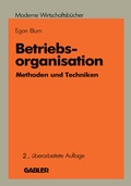 Cover: Betriebsorganisation - Springer Gabler