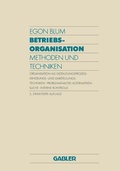 Cover: Betriebsorganisation - Springer Gabler