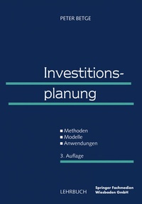 Abbildung von: Investitionsplanung - Springer Gabler