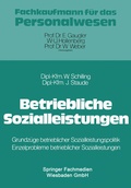 Cover: Betriebliche Sozialleistungen - Springer Gabler