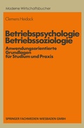 Cover: Betriebspsychologie/Betriebssoziologie - Springer Gabler