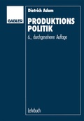 Cover: Produktionspolitik - Springer Gabler