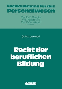 Abbildung von: Recht der beruflichen Bildung - Springer Gabler