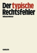Cover: Der typische Rechtsfehler - Springer Gabler