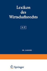 Abbildung von: Lexikon des Wirtschaftsrechts - Springer Gabler