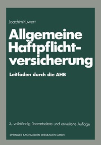 Abbildung von: Allgemeine Haftpflichtversicherung - Springer Gabler