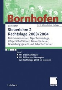 Bild vergrößern Bild: Steuerlehre 2 Rechtslage 2003/2004 - Springer Gabler