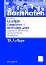 Bild: Lösungen Steuerlehre 1 Rechtslage 2004 - Springer Gabler