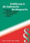 Cover: Einf&uuml;hrung in die italienische Rechtssprache - C.H.BECK
