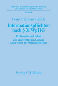 Abbildung von: Informationspflichten nach § 31 WpHG - C.H.BECK