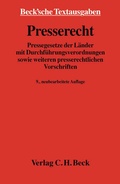 Cover: Presserecht - C.H.BECK
