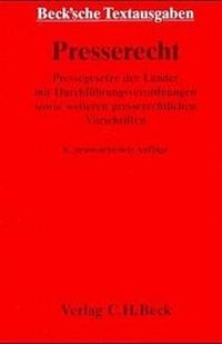 Enlarge image Cover: Presserecht - C.H.BECK