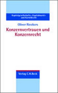 Abbildung von: Konzernvertrauen und Konzernrecht - C.H.BECK