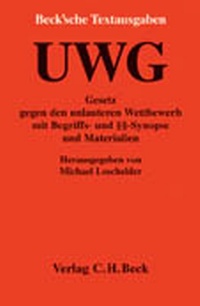 Enlarge image Cover: UWG - C.H.BECK