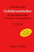 Cover: Geb&uuml;hrentabellen f&uuml;r Rechtsanw&auml;lte - C.H.BECK
