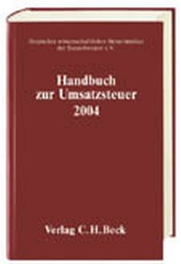 Abbildung von: Handbuch zur Umsatzsteuer 2004 - C.H.BECK