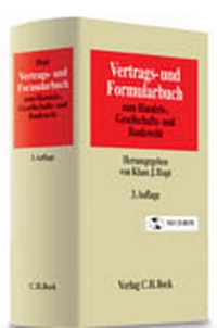 Abbildung von: Vertrags- und Formularbuch zum Handels-, Gesellschafts- und Bankrecht - C.H.BECK