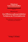 Abbildung von: Zur Effizienz außergerichtlicher Verfahren im Wirtschaftsrecht - C.H.BECK