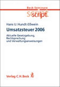 Abbildung von: Umsatzsteuer 2006 - C.H.BECK