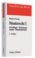Cover: Staatsrecht I - C.H.BECK