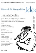 Cover: Zeitschrift f&uuml;r Ideengeschichte Heft I/4 Winter 2007: Isaiah Berlin - C.H.BECK