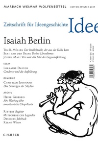 Abbildung von: Zeitschrift für Ideengeschichte Heft I/4 Winter 2007: Isaiah Berlin - C.H.BECK