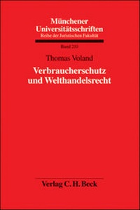 Abbildung von: Verbraucherschutz und Welthandelsrecht - C.H.BECK