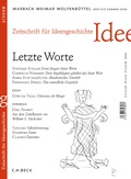 Cover: Zeitschrift f&uuml;r Ideengeschichte Heft II/2 Sommer 2008: Letzte Worte - C.H.BECK