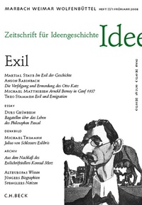Abbildung von: Zeitschrift für Ideengeschichte Heft II/1 Frühjahr 2008: Exil - C.H.BECK