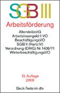 Abbildung von: SGB III. Arbeitsförderung - C.H.BECK